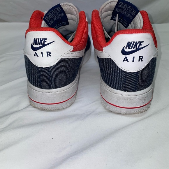 Nike Air Force 1 White and Navy Sneakers